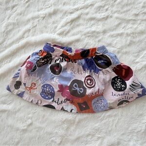 Kate spade skirt the rules donuts toddler adjustable skirt Sz 12m AG